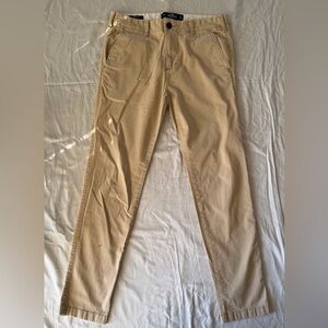 Hollister Epic Flex Skinny Chino Pants Mens 31x32 Tan Khaki‎ Slim Fit Trousers